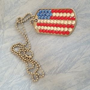 American Flag Dog Tag